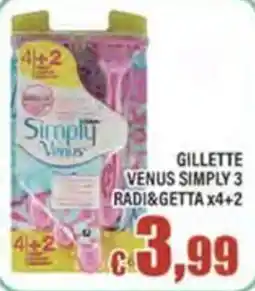 Top Supermercati Gillette Venus Simply 3 offerta
