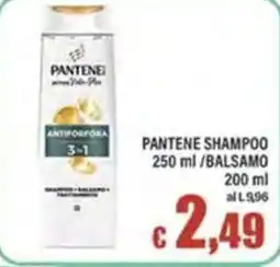 Top Supermercati Pantene shampoo balsamo offerta