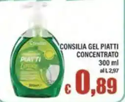 Top Supermercati Consilia gel piatti concentrato offerta