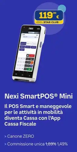 Euronics Tufano Nexi SmartPOS Mini offerta