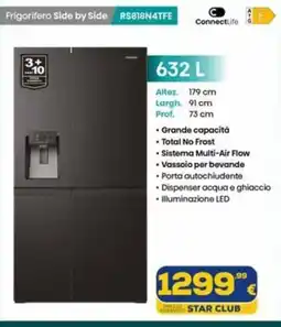 Euronics Tufano Frigorifero Side by Side Connectlife offerta