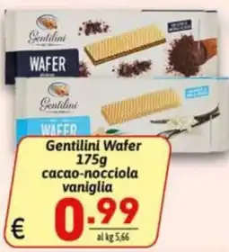 Ipercarni Gentilini Wafer cacao-nocciola vaniglia offerta