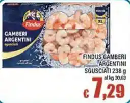 Top Supermercati Findus gamberi argentini sgusciati offerta