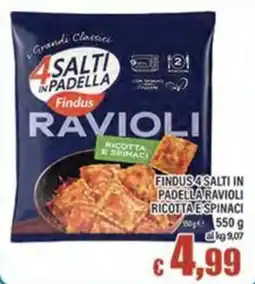 Top Supermercati Findus 4 Salti in Padella Ravioli Ricotta e Spinaci offerta