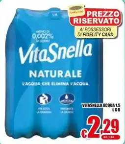Gesad Supermercati VitaSnella Acqua Naturale offerta