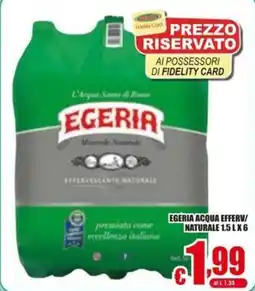 Gesad Supermercati Egeria acqua effervescente naturale offerta
