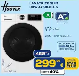 Euronics Tufano Lavatrice slim Hoover offerta