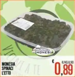 Supermercati EffePiù Spinaci l'etto Monesia offerta