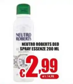 Gesad Supermercati Neutro Roberts deo spray essenze offerta