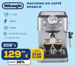 Euronics Tufano Macchina da caffè DeLonghi EM450.M offerta