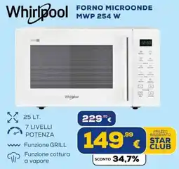 Euronics Tufano Forno microonde Whirlpool offerta