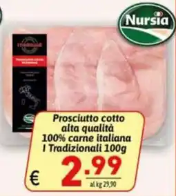 Ipercarni Prosciutto cotto Nursia offerta
