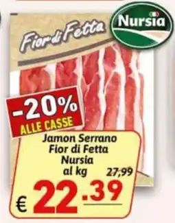 Ipercarni Jamón Serrano Fior di Fetta Nursia offerta