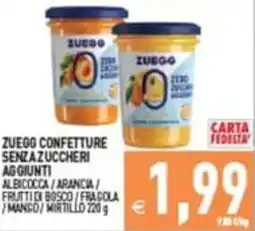 Supermercati Agorà Zuego confettura senza zuccheri offerta
