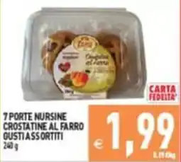 Supermercati Agorà 7 Porte Nurse Crostatine al Farro offerta
