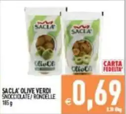Supermercati Agorà Sacla' olive verdi snocciolate offerta