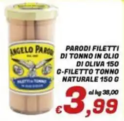 Idromarket Parodi filetti di tonno in olio di oliva offerta