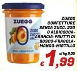 Idromarket Zuegg confettura senza zucchero offerta