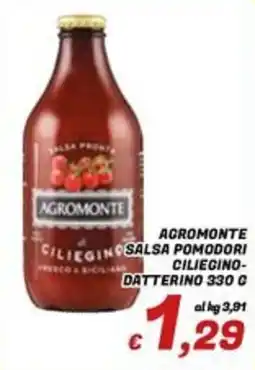 Idromarket Agromonte salsa pomodori ciliegino-datterino offerta