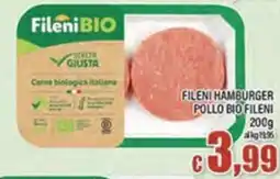 Top Supermercati Fileni hamburger pollo bio offerta
