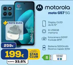 Euronics Tufano motorola moto G57 5G offerta