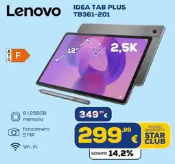 Euronics Tufano Lenovo Idea Tab Plus TB361-201 offerta