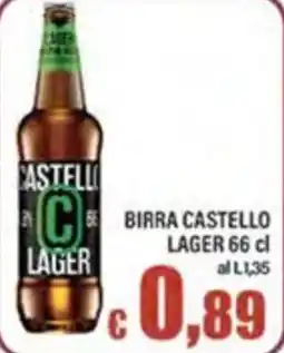 Top Supermercati Birra Castello Lager offerta