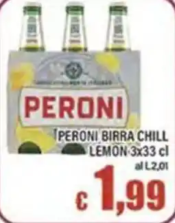 Top Supermercati Peroni birra chill lemon offerta