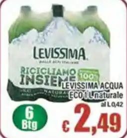 Top Supermercati Levissima acqua naturale offerta