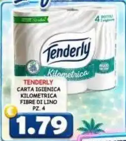 MercADone Tenderly carta igienica kilometrica fibre di lino offerta