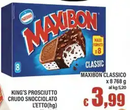 Top Supermercati Maxibon classic Nestlé offerta