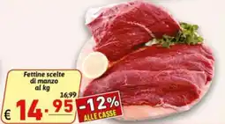Ipercarni Fettine scelte di manzo offerta