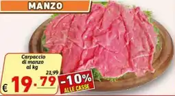 Ipercarni Carpaccio di manzo offerta