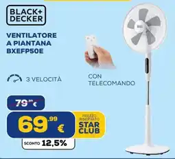 Euronics Tufano Black+Decker ventilatore a piantana offerta
