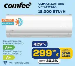 Euronics Tufano Comfee climatizzatore CF-CFW12A offerta