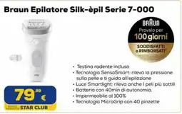 Euronics Tufano Braun Epilatore Silk-épil Serie 7-000 offerta