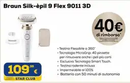Euronics Tufano Braun Silk-épil 9 Flex 9011 3D offerta