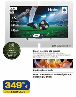 Euronics Tufano Haier QLED 55" offerta