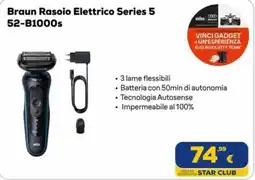 Euronics Tufano Braun Rasoio Elettrico Series 5 52-B1000s offerta