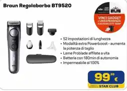 Euronics Tufano Braun Regolabarba BT9520 offerta