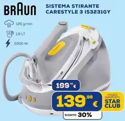 Euronics Tufano Braun sistema stirante carestyle 3 offerta