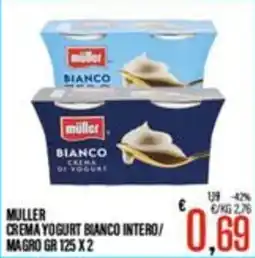 Supermercati EffePiù Muller crema yogurt bianco intero offerta