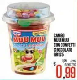 Supermercati EffePiù Cameo muu muu con confetti cioccolato offerta