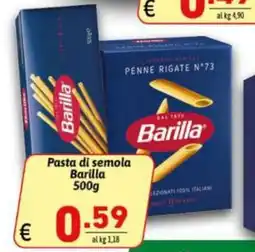 Ipercarni Pasta di semola Barilla offerta