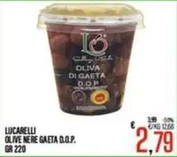 Supermercati EffePiù Lucarelli olive nere gaeta d.o.p. offerta
