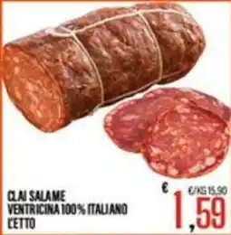 Supermercati EffePiù Clai Salame Ventricina 100% Italiano offerta