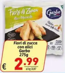 Ipercarni Fiori di zucca con alici Garbo offerta