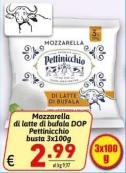 Ipercarni Mozzarella di latte di bufala DOP Pettinicchio offerta