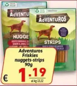Ipercarni Adventuros Friskies nuggets-strips offerta