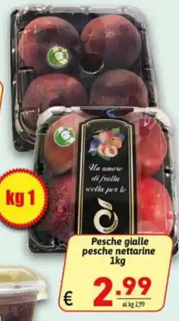 Ipercarni Pesche gialle pesche nettarine offerta